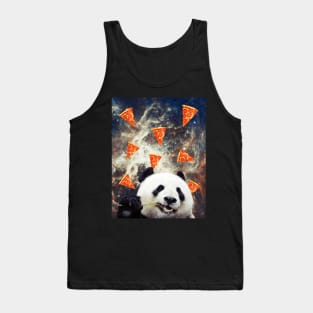 Panda in flying pizza space Tank Top